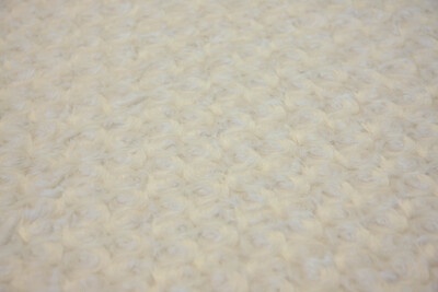 1m Wirbelchenille/Rosenplüsch weiß 