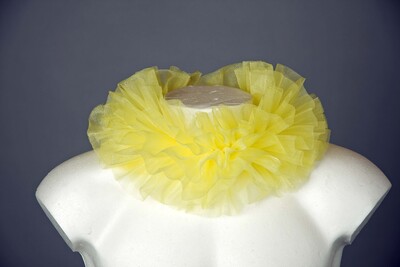 Clownkragen aus Chiffon, dreilagig, gelb