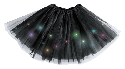 LED-Tüllrock schwarz, ca. 40 cm