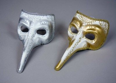 venezianische Schnabelmaske, gold