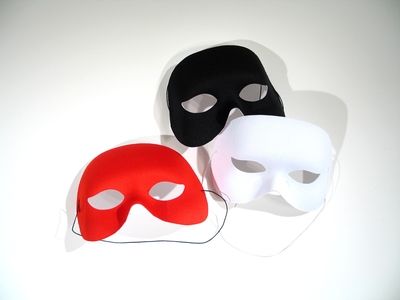 Stoff-Halbmaske, schwarz