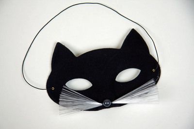 Augenmaske Katze, schwarz