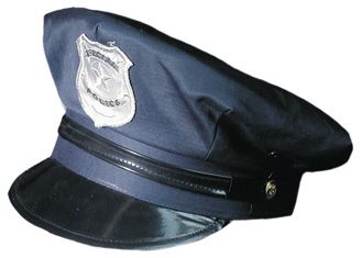amerikanische Polizei-Mütze, blau