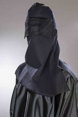 Balaclava aus schwarzem Waschvelours