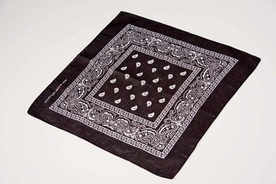 Bandana ca. 55x55 cm, schwarz, bedruckt