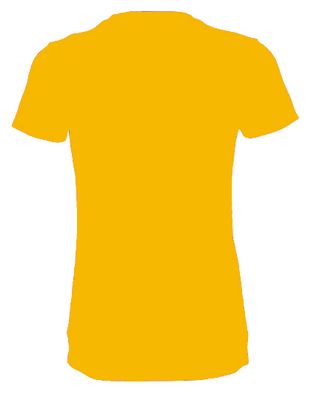 Damen T-Shirt, Kurzarm, gelb