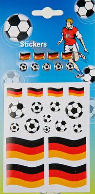 Fußball-/Fahnenaufkleber Deutschland, auf Karte