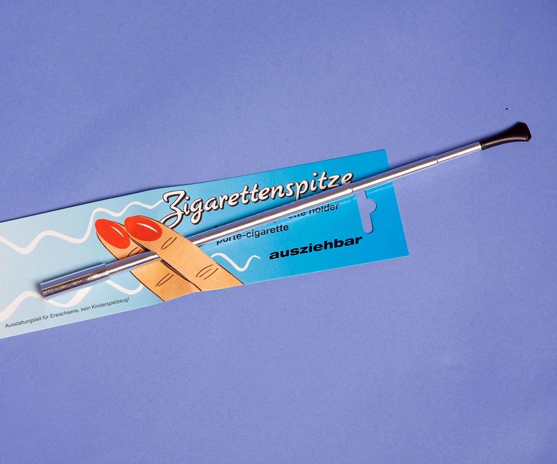 Zigarettenspitze silber, 45 cm