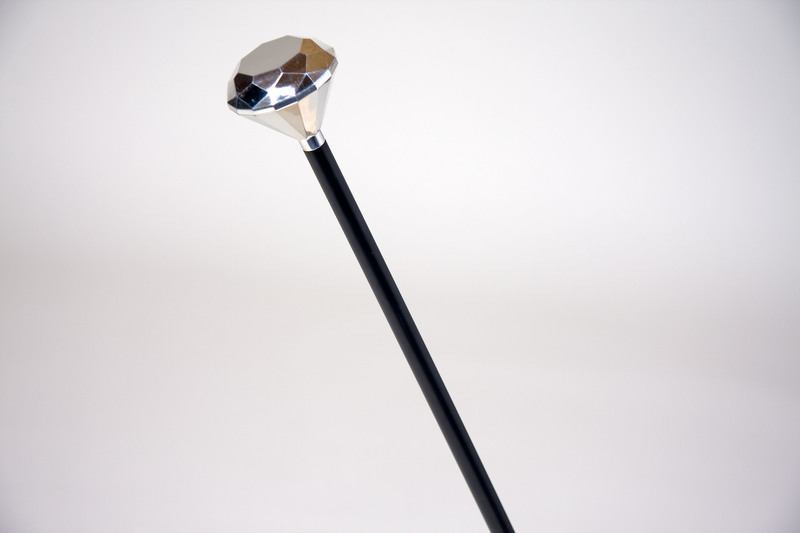Gehstock mit Facettenknauf, ca. 90 cm