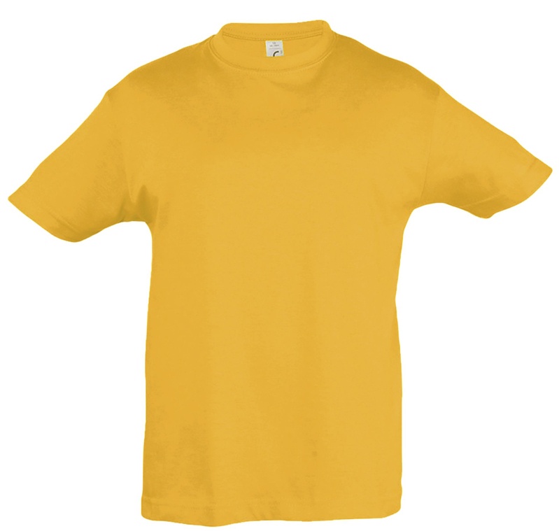 142-152 Kinder T-Shirt, Kurzarm, gelb