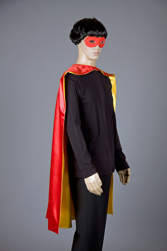 ---Helden-Wendeumhang gelb/rot Maske rot