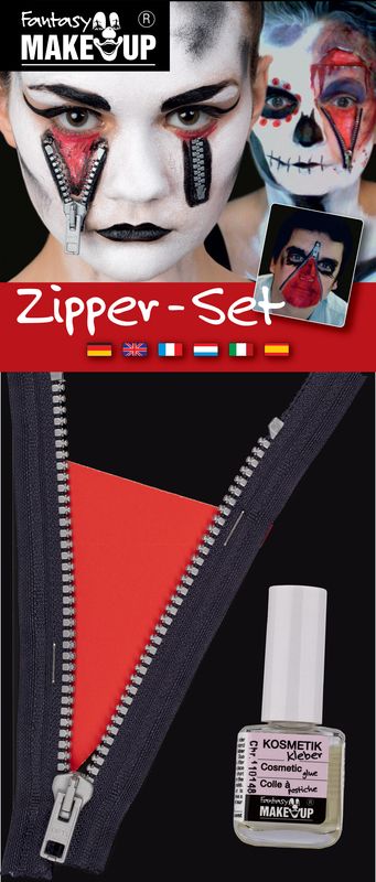 Zipper-Set: Reißverschluss und Kleber