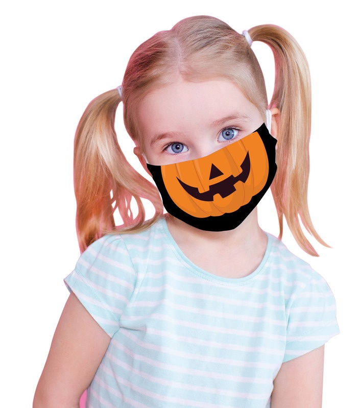 Mund-/Nasenmaske Kürbis für Kinder
