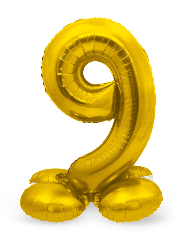 Folienballon m. Sockel, gold, ca. 72 cm