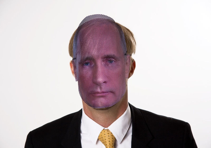 Maske Putin, gestanzt, mit Gummiband