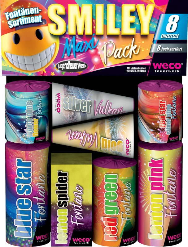 SMILEY Maxi Pack Fontänen-Sortiment