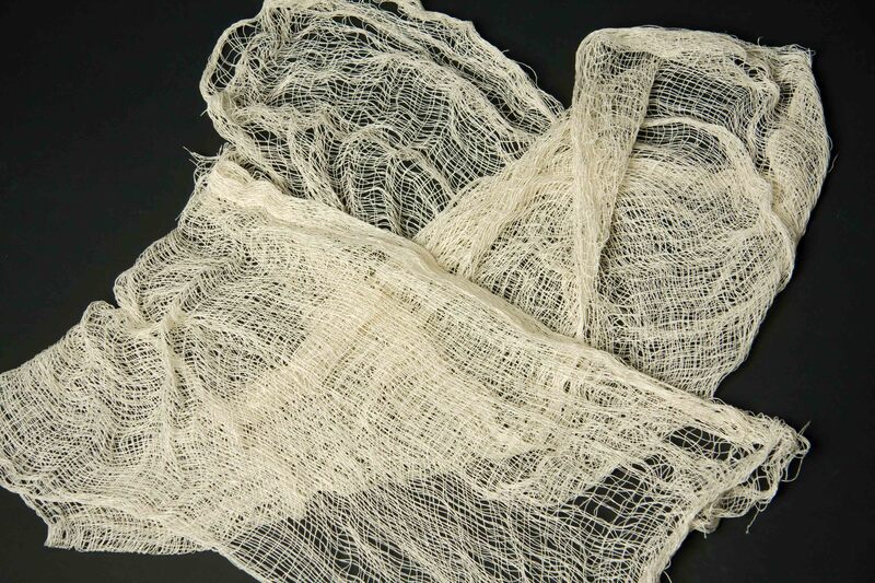 Lumpengewebe flachsfarben, ca. 180 x 75 cm