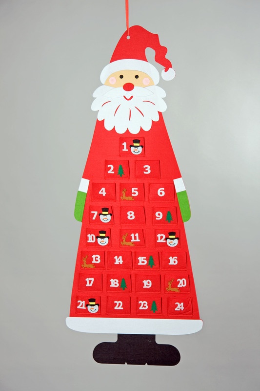 Adventskalender Nikolaus aus Filz, ca. 115 cm