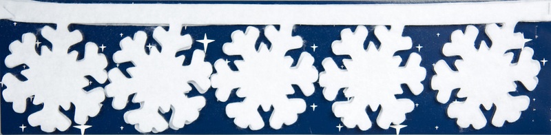 Schneeflocken-Girlande weiß, ca. 180 cm