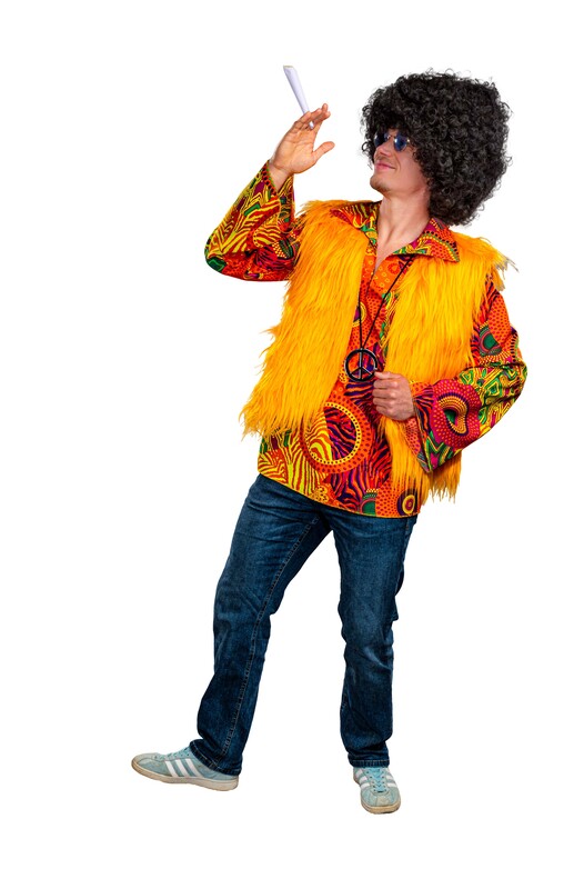 Herren-Plüschweste, gelb