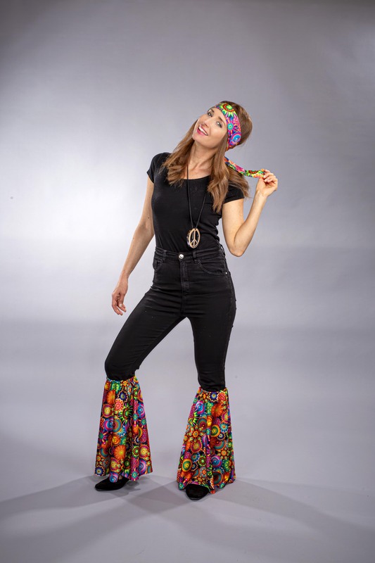 Hippie-Set: Beinstulpen + Stirnband, elastisch