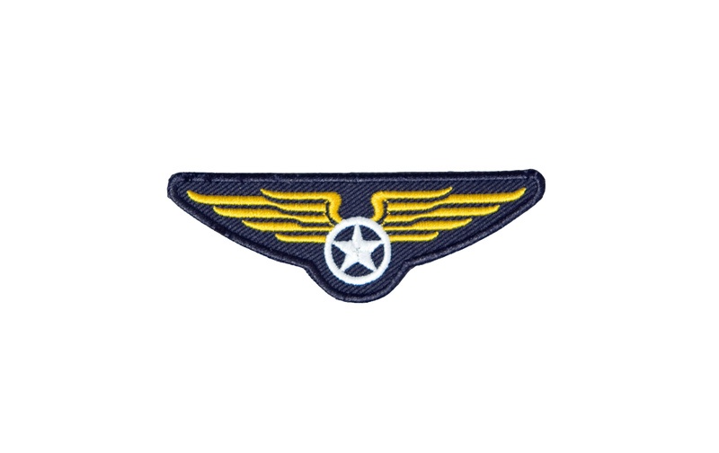 Stickabzeichen Fliegerschwinge, ca. 10 cm breit