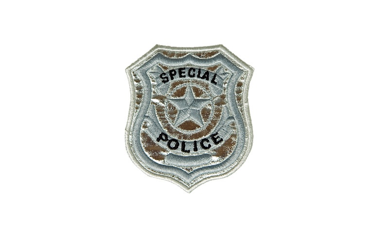 Stickabzeichen SPECIAL POLICE, ca. 72 x 65 mm