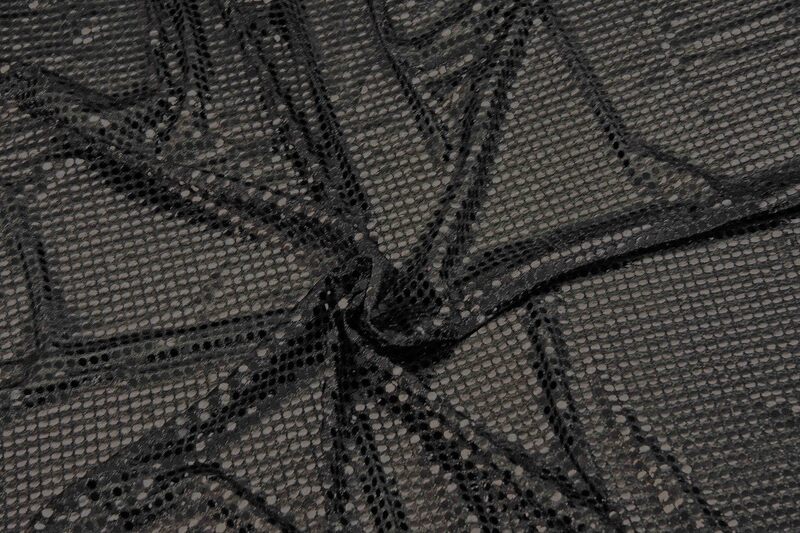1m Paillettenstoff schwarz