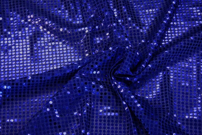 1m Paillettenstoff blau