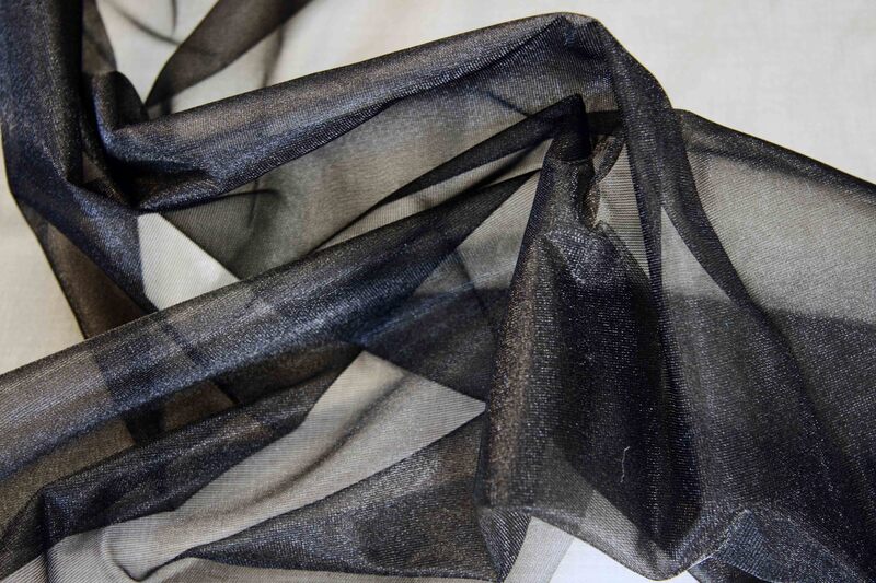 1m Chiffon schwarz