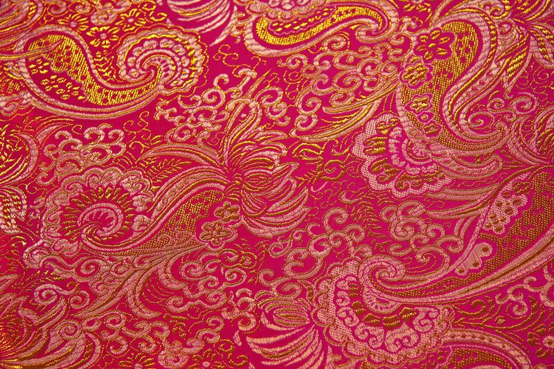 1m Brokat pink/gold