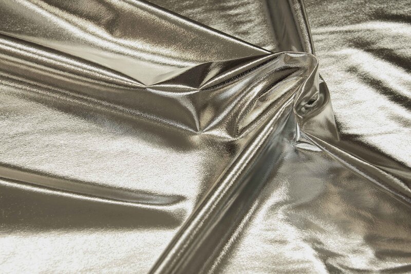1m Folienjersey silber elastisch