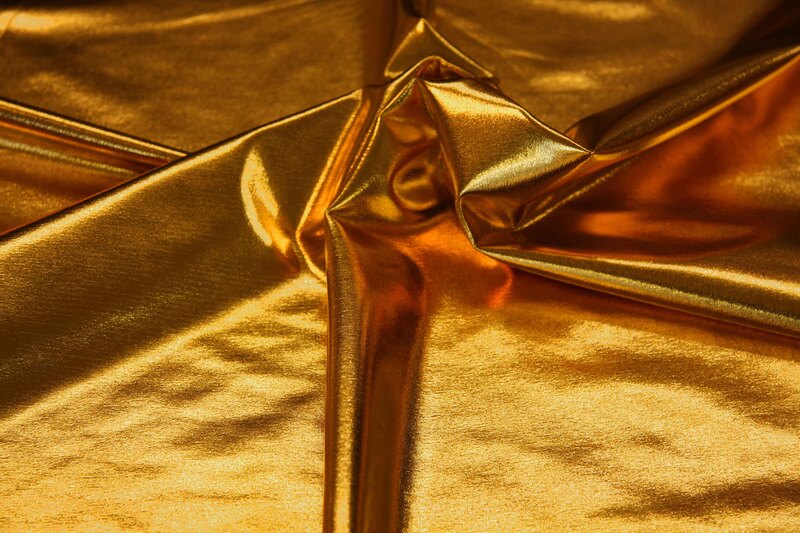 1m Folienjersey gold elastisch