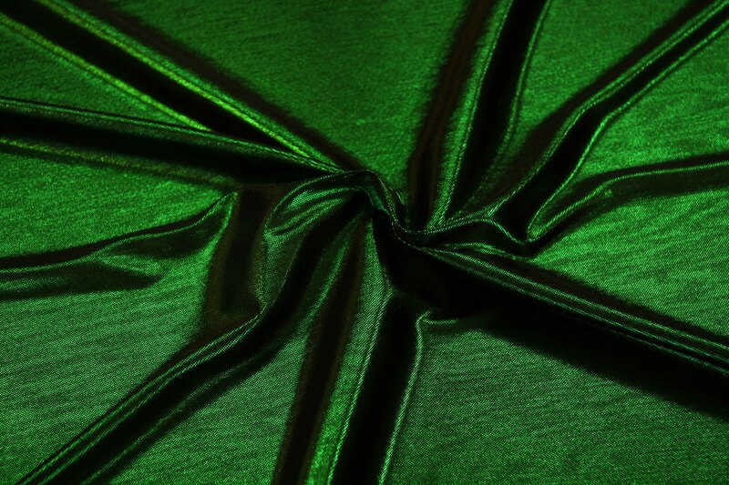 1m Folienjersey grün/schwarz glanz, elastisch