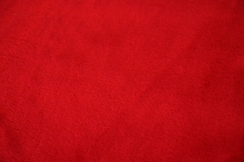 1m Kurzflorplüsch SOFT ca 8-9mm rot 