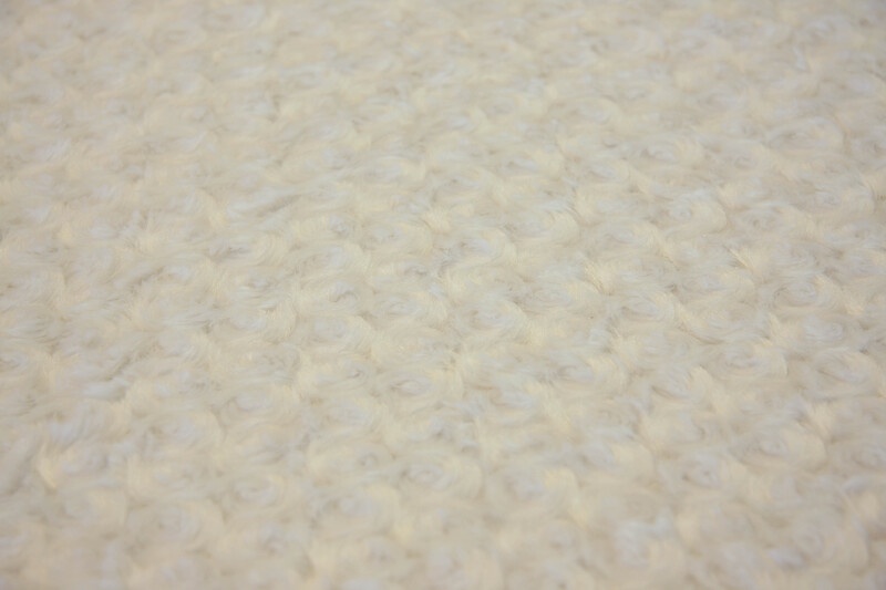 1m Wirbelchenille/Rosenplüsch weiß 
