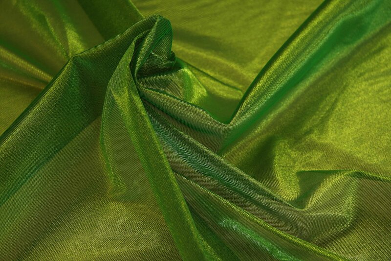 1m Chiffon Sparkling hellgrün