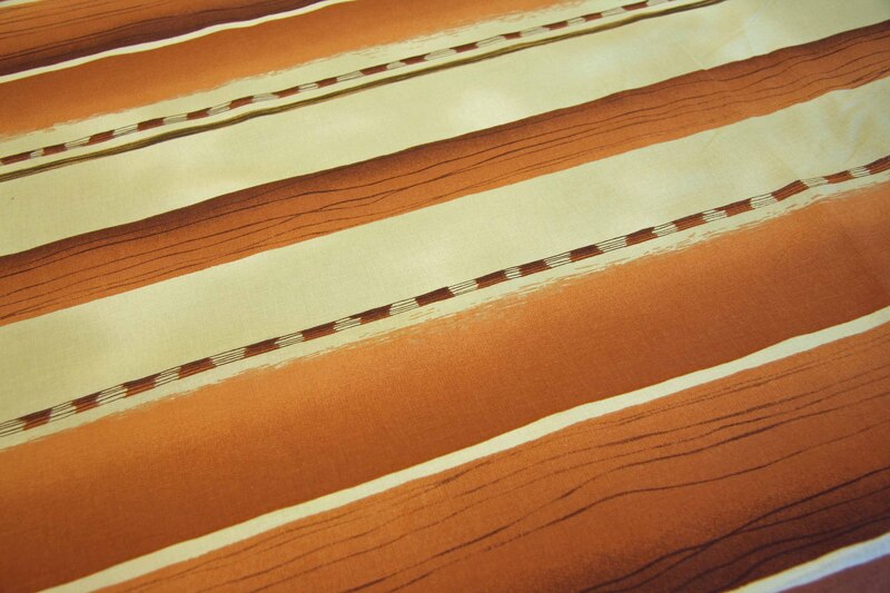 1m Baumwollstoff braun/beige gestreift