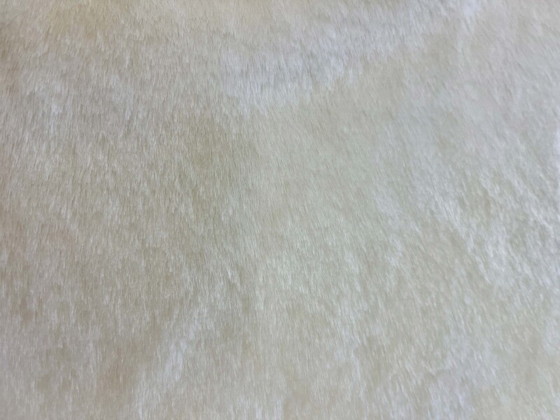 1m Kurzflorplüsch ca. 15mm naturweiß Rabbit-Imitat