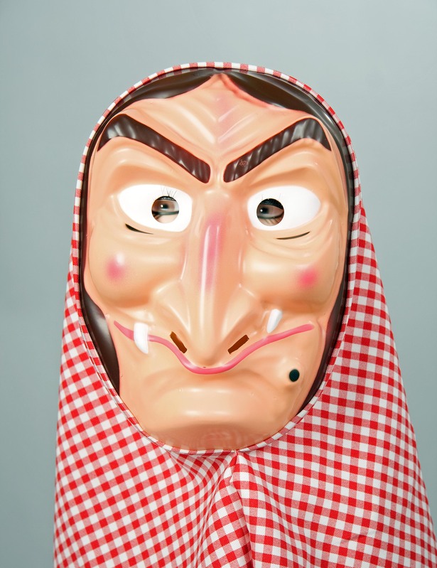 Erw.-Hexenmaske mit Kopftuch