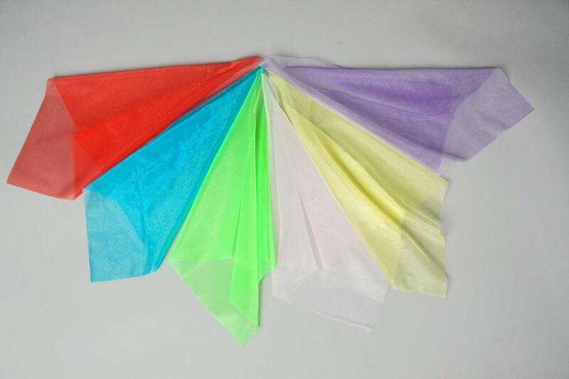 6er Pack Jongliertücher sortiert, je ca. 37x37 cm