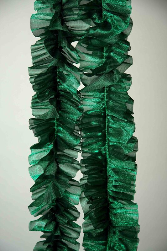 Boa aus Glanzchiffon, ca. 2 m, dunkelgrün