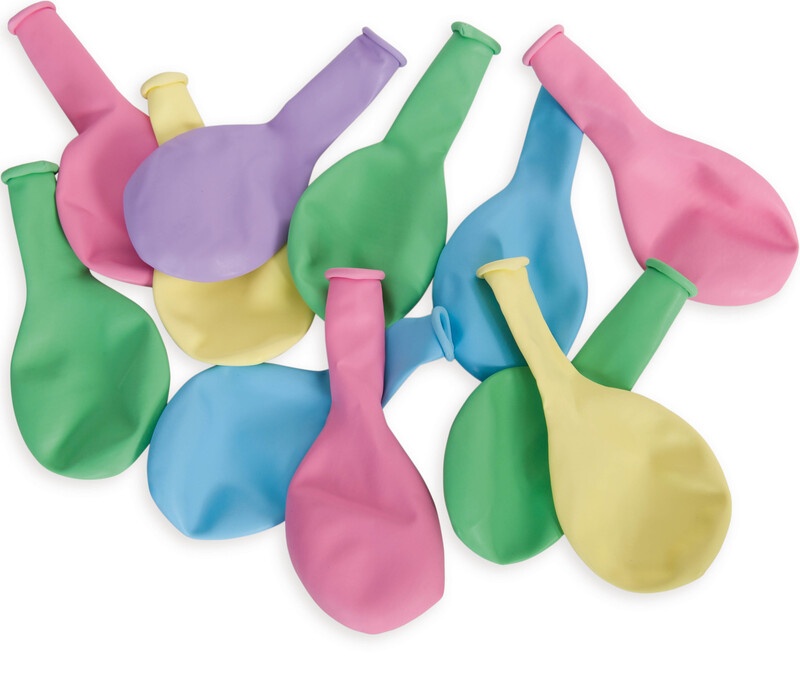 10 Luftballons Pastellfarben