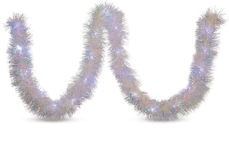 LED-Lametta-Girlande, ca. 200 cm, weiß