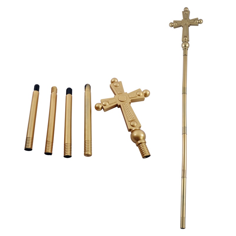 Bischofskreuz-Stab 5-tlg., ca. 137 cm