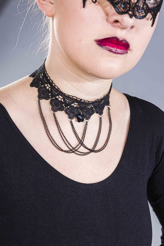 Gothic-Halsband, größenverstellbar