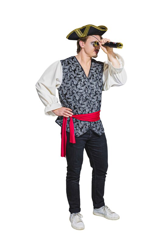 Pirat, Oberteil mit Schärpe