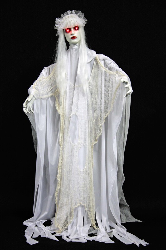 weisse Braut mit Leuchtaugen, ca. 163x145 cm