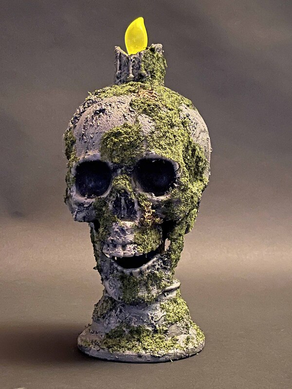 Schädel Standleuchte, ca. 33 cm