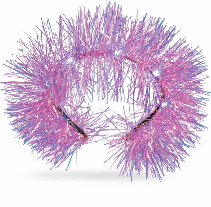 LED-Haarreif mit Lametta, sortierte Farben